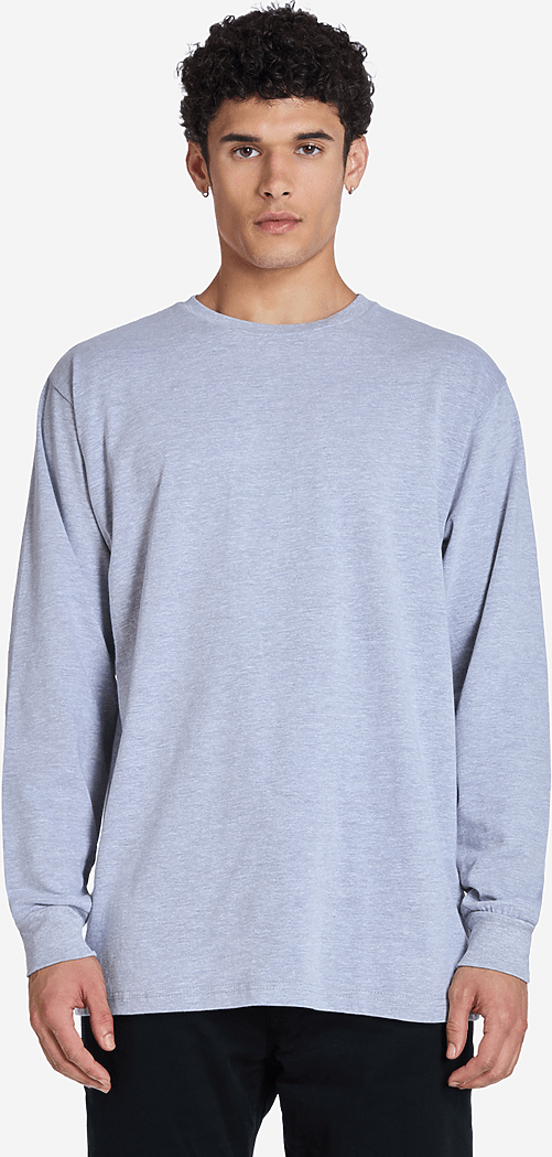 Lane Seven Ls15009 Heavyweight Long Sleeve Tee - Heather Grey