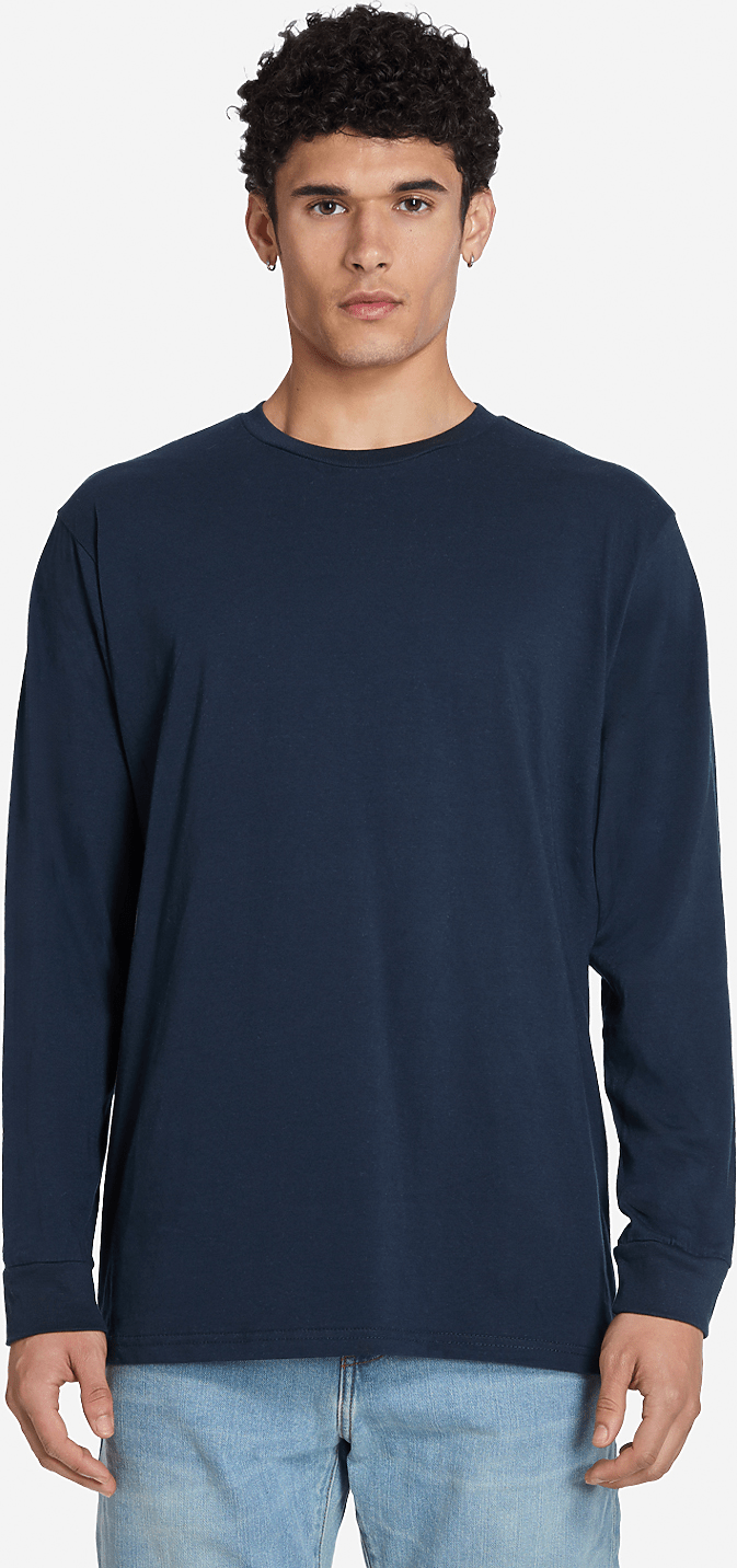 Lane Seven Ls15009 Heavyweight Long Sleeve Tee - Navy