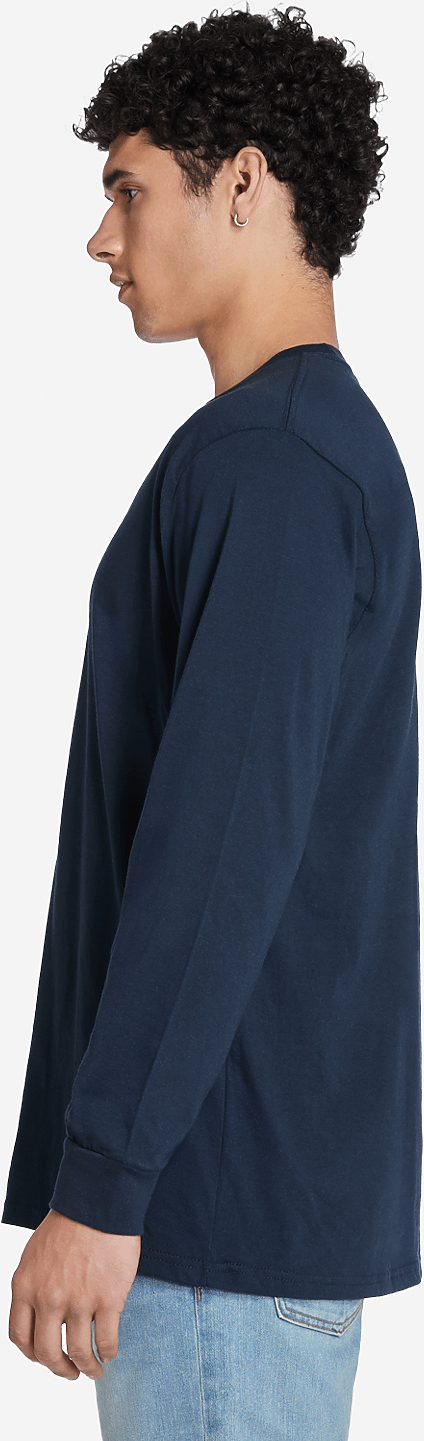 Lane Seven Ls15009 Heavyweight Long Sleeve Tee - Navy
