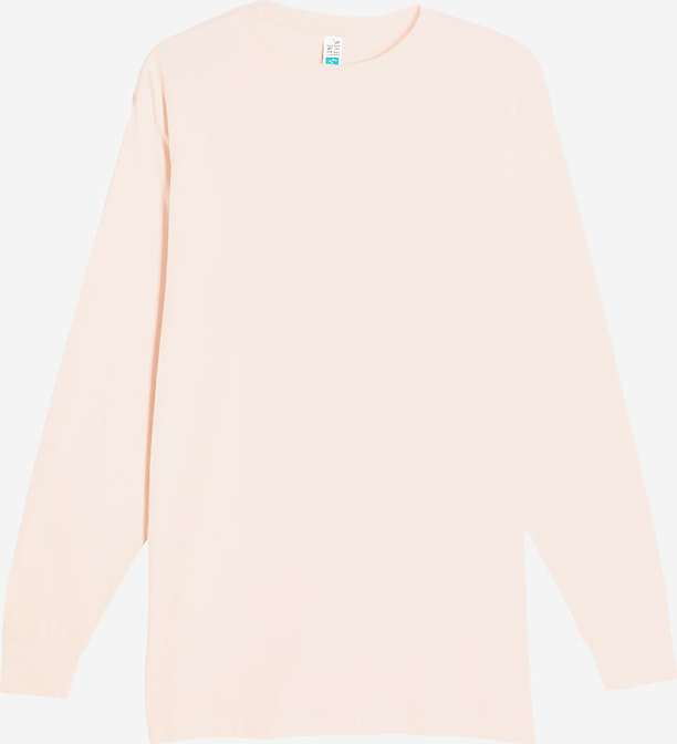Lane Seven Ls15009 Heavyweight Long Sleeve Tee - Pale Pink