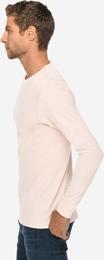 Lane Seven Ls15009 Heavyweight Long Sleeve Tee - Pale Pink