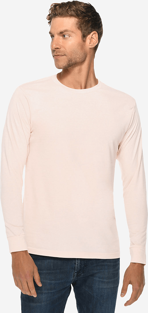 Lane Seven Ls15009 Heavyweight Long Sleeve Tee - Pale Pink