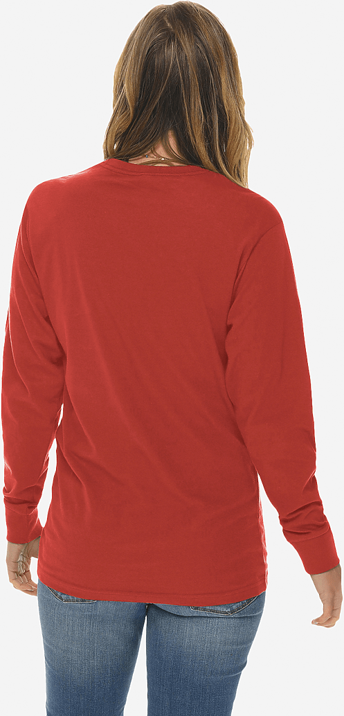 Lane Seven Ls15009 Heavyweight Long Sleeve Tee - Paprika