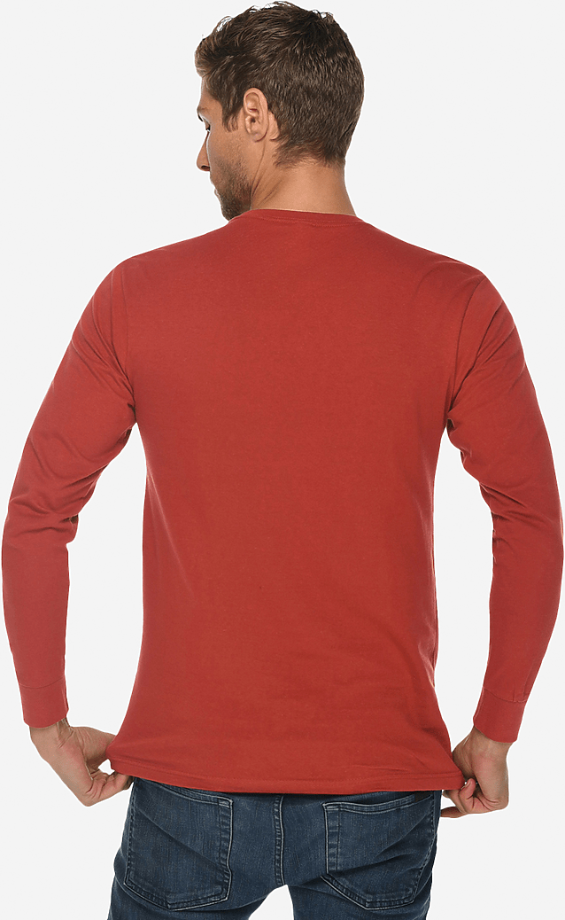 Lane Seven Ls15009 Heavyweight Long Sleeve Tee - Paprika