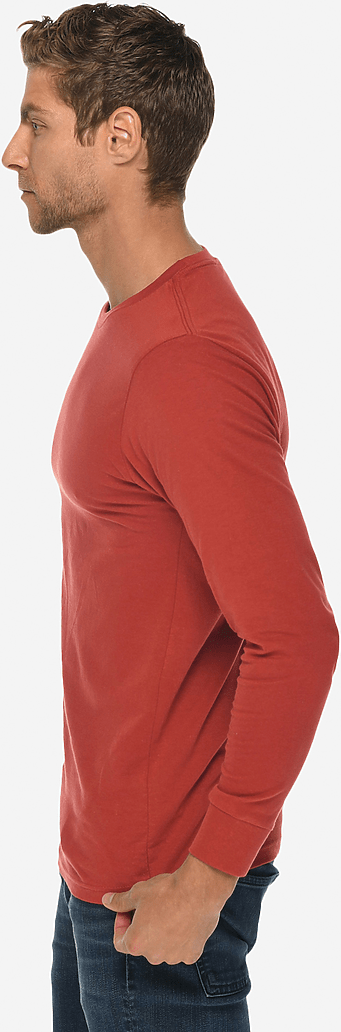 Lane Seven Ls15009 Heavyweight Long Sleeve Tee - Paprika