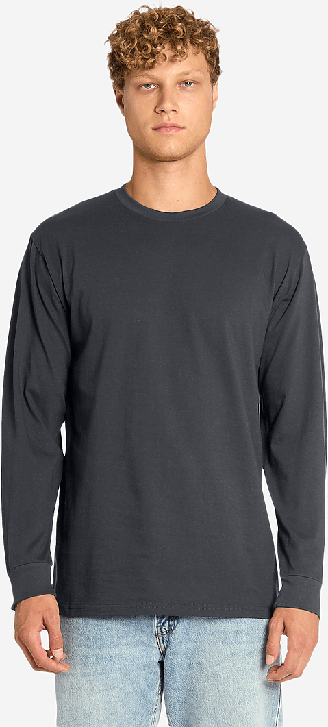 Lane Seven Ls15009 Heavyweight Long Sleeve Tee - Smoke - Smoke / Adult Xs