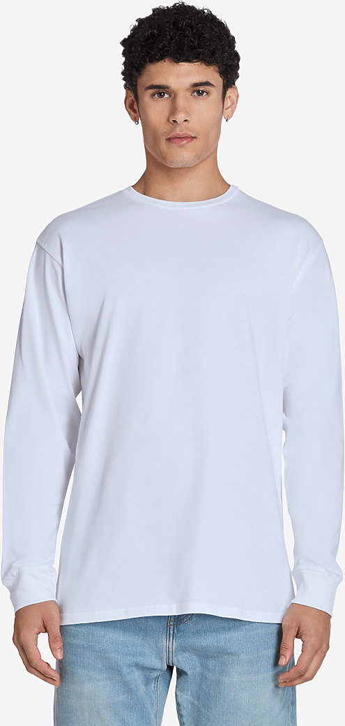 Lane Seven Ls15009 Heavyweight Long Sleeve Tee - White - White / Adult Xs