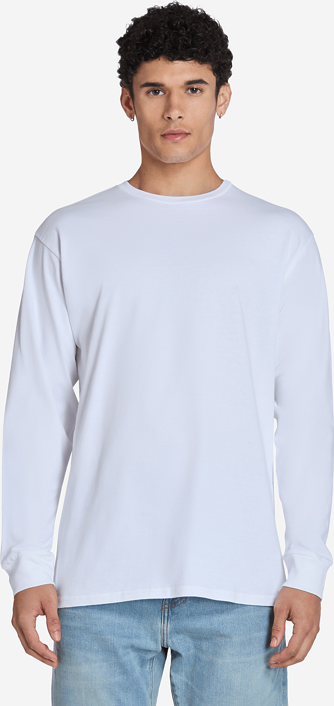 Lane Seven Ls15009 Heavyweight Long Sleeve Tee - White