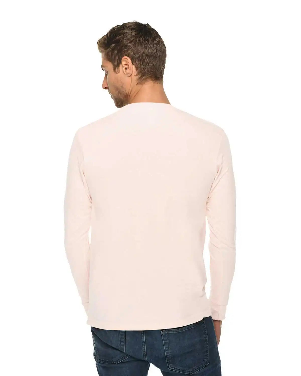 Lane Seven Ls15009 Unisex Long Sleeve T-shirt - Pale Pink