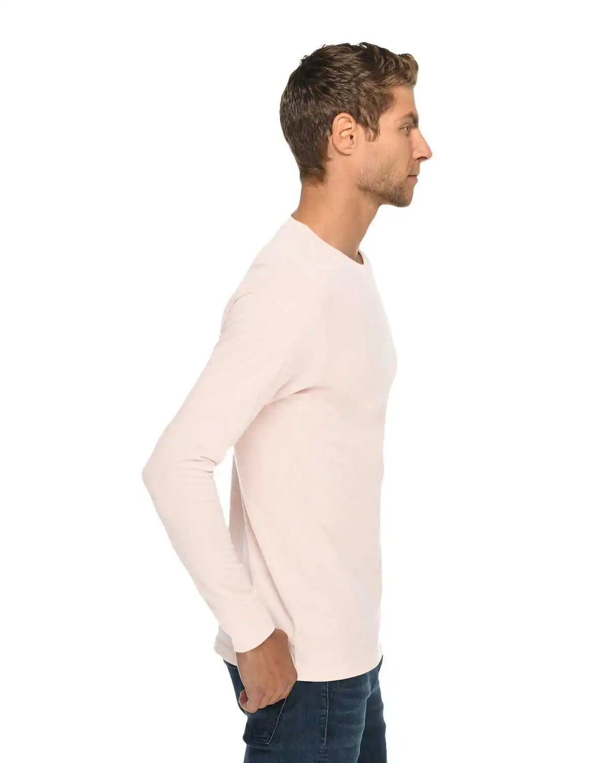 Lane Seven Ls15009 Unisex Long Sleeve T-shirt - Pale Pink