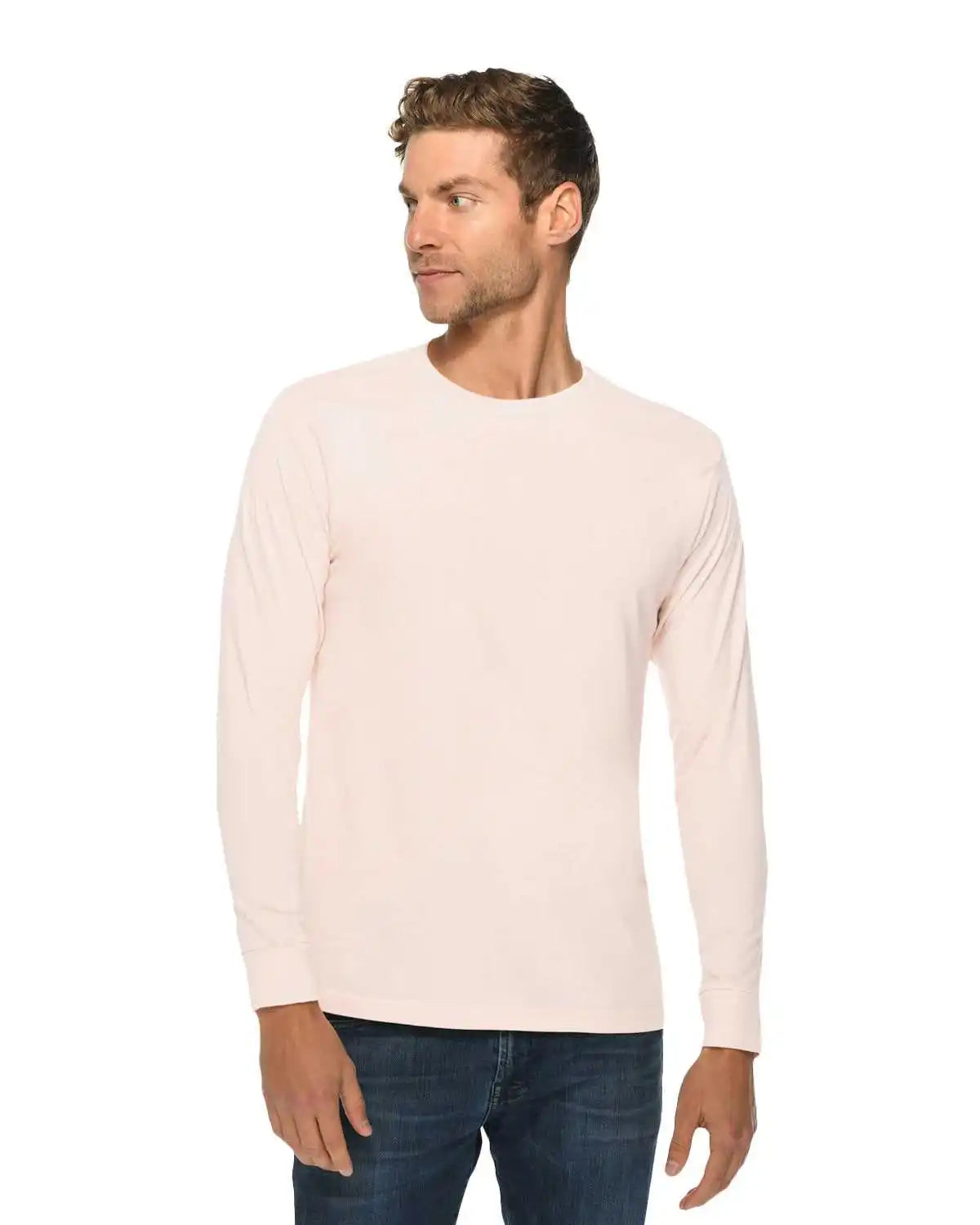Lane Seven Ls15009 Unisex Long Sleeve T-shirt - Pale Pink