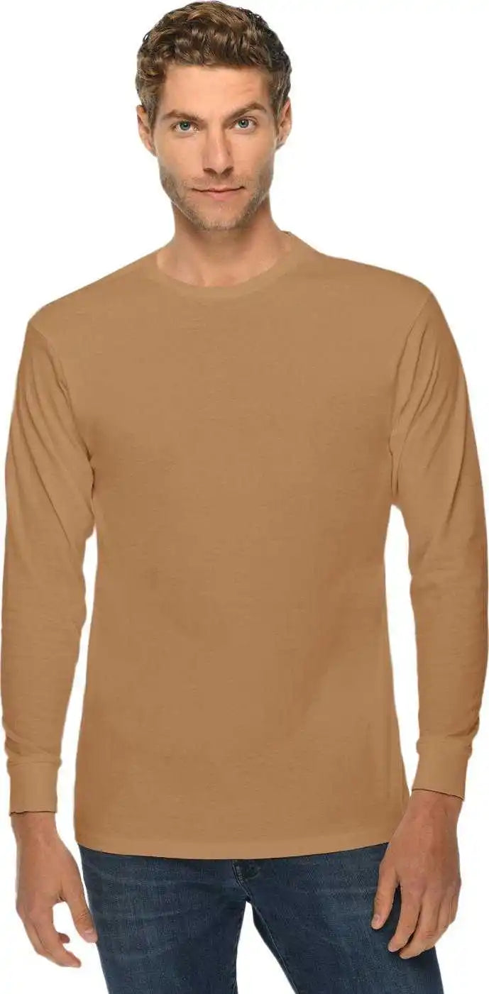Lane Seven Ls15009 Unisex Long Sleeve t Shirt Toasted Coconut
