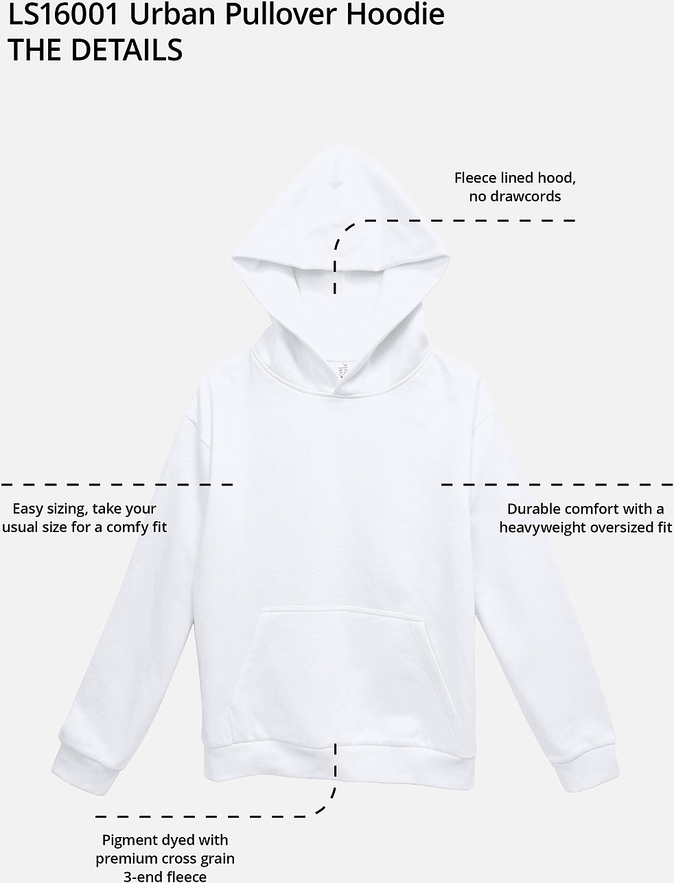 Lane Seven Ls16001 Urban Pullover Hoodie - White