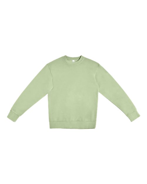 Lane Seven Ls16004gd Pigment-dyed Crewneck Sweatshirt - Pigment Oil Green