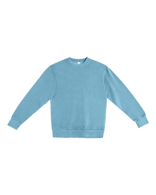 Lane Seven Ls16004gd Pigment-dyed Crewneck Sweatshirt - Pigment Pebble Blue