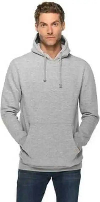 Lane Seven Ls19001 Unisex Heavyweight Pullover Hooded Sweatshirt Heather Gray