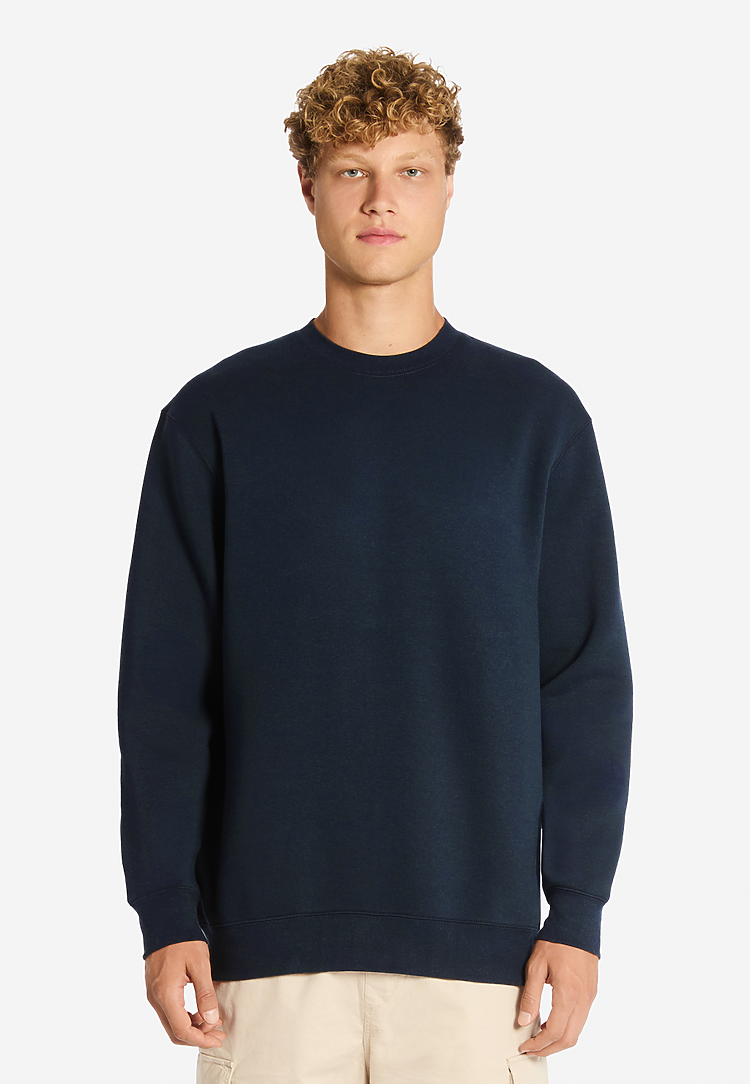 Lane Seven Ls19004 Heavy Crewneck Sweatshirt - Navy Blue - Adult Xs