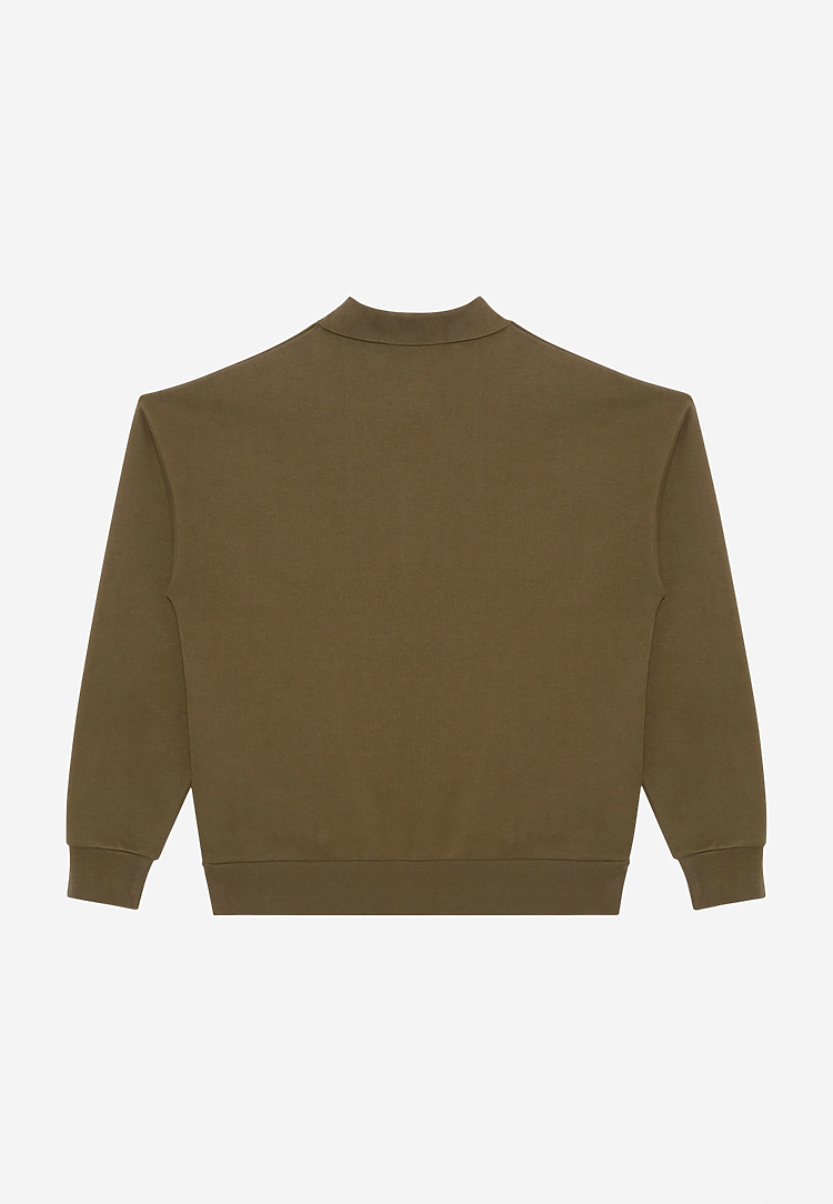 Lane Seven Ls24012 Element Polo Collar Crewneck - Cacao