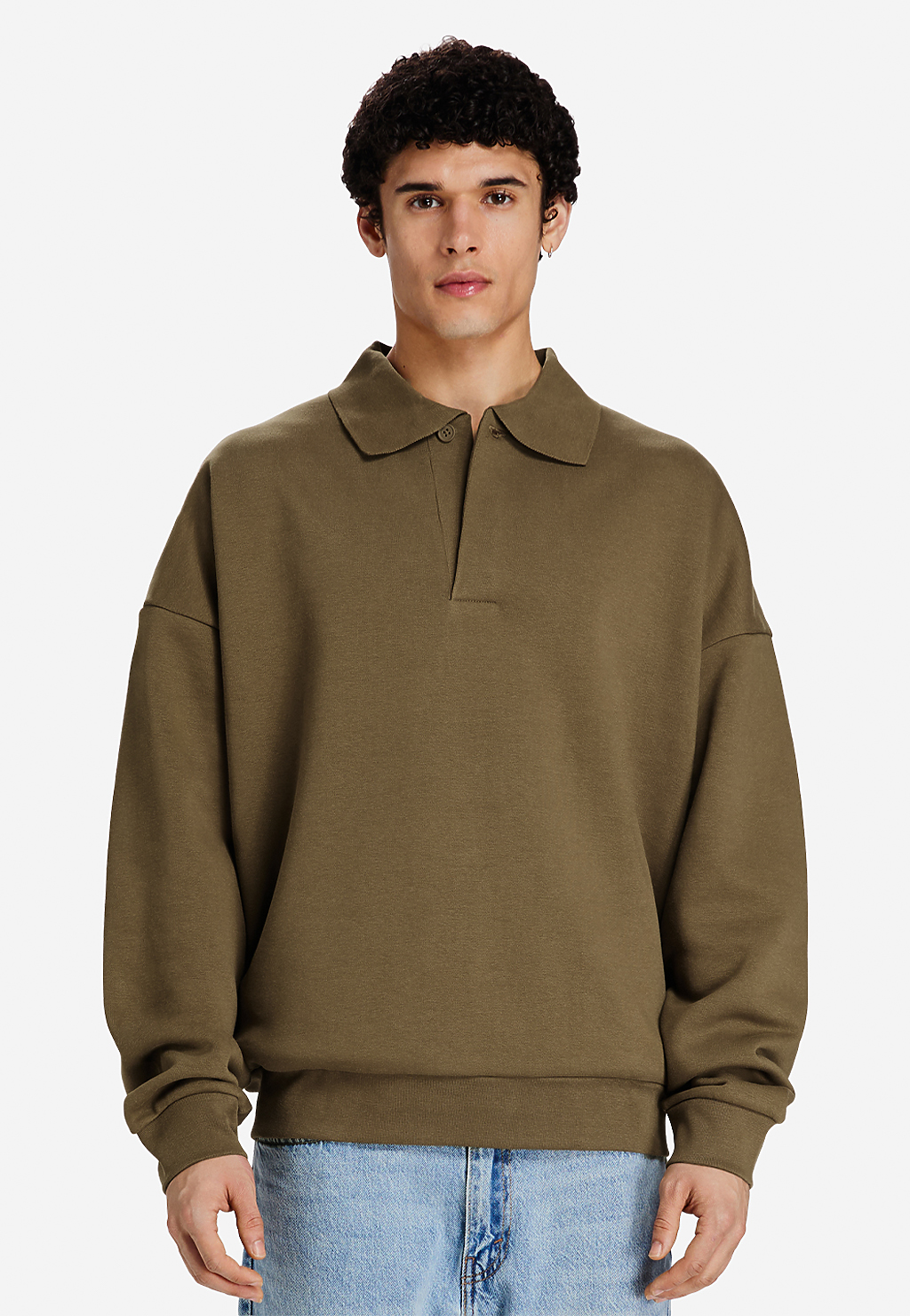Lane Seven Ls24012 Element Polo Collar Crewneck - Cacao