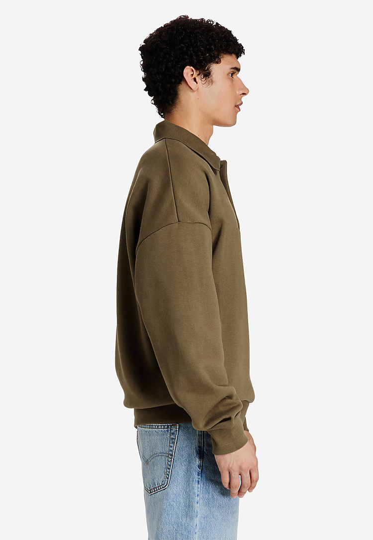Lane Seven Ls24012 Element Polo Collar Crewneck - Cacao