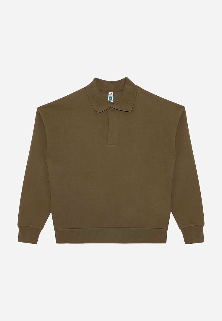 Lane Seven Ls24012 Element Polo Collar Crewneck - Cacao