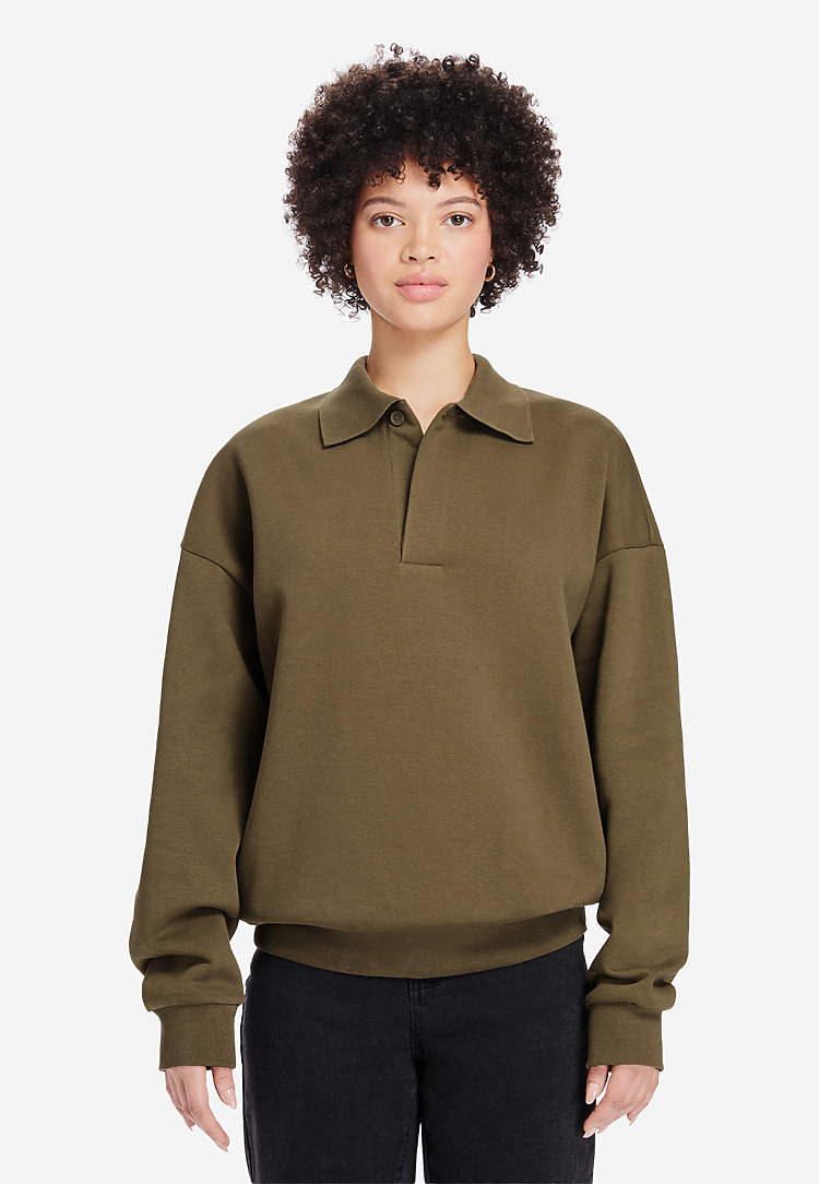 Lane Seven Ls24012 Element Polo Collar Crewneck - Cacao