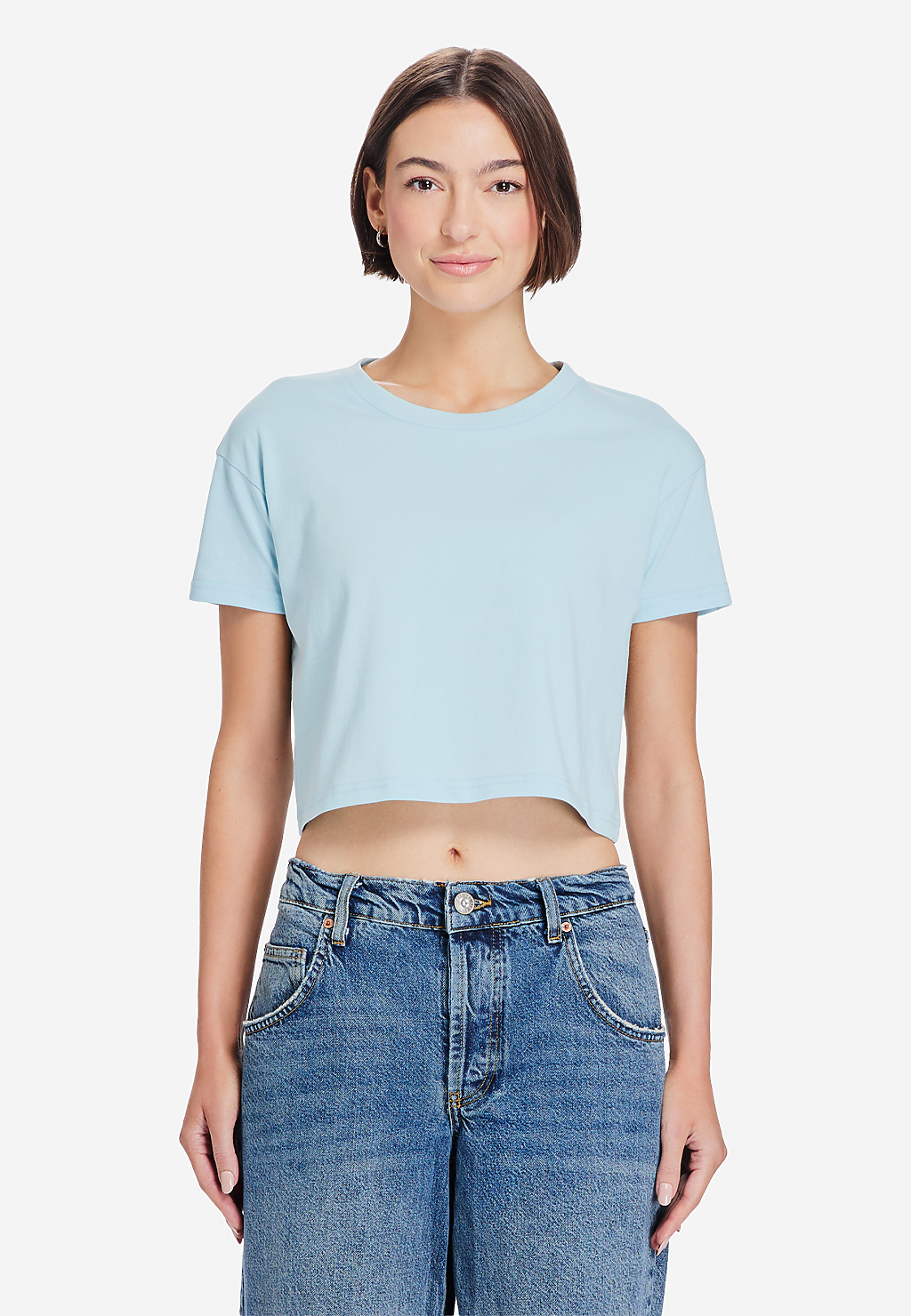 Lane Seven Ls81000 Women’s Crop Tee - Baby Blue