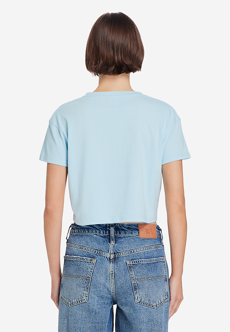 Lane Seven Ls81000 Women’s Crop Tee - Baby Blue