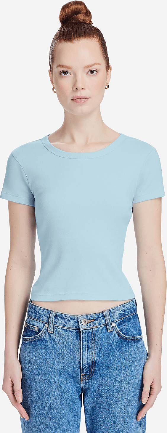 Lane Seven Ls82001 Women’s Baby Tee - Baby Blue