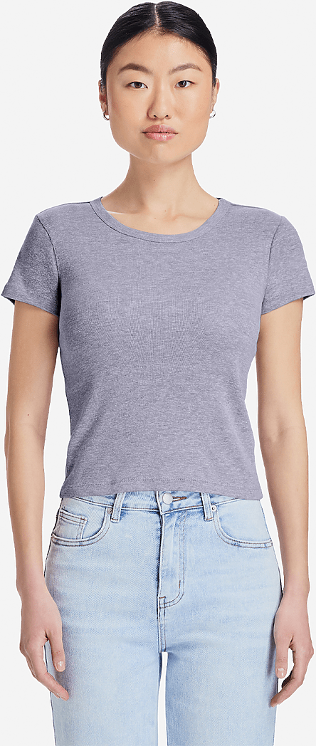 Lane Seven Ls82001 Women’s Baby Tee - Heather Grey