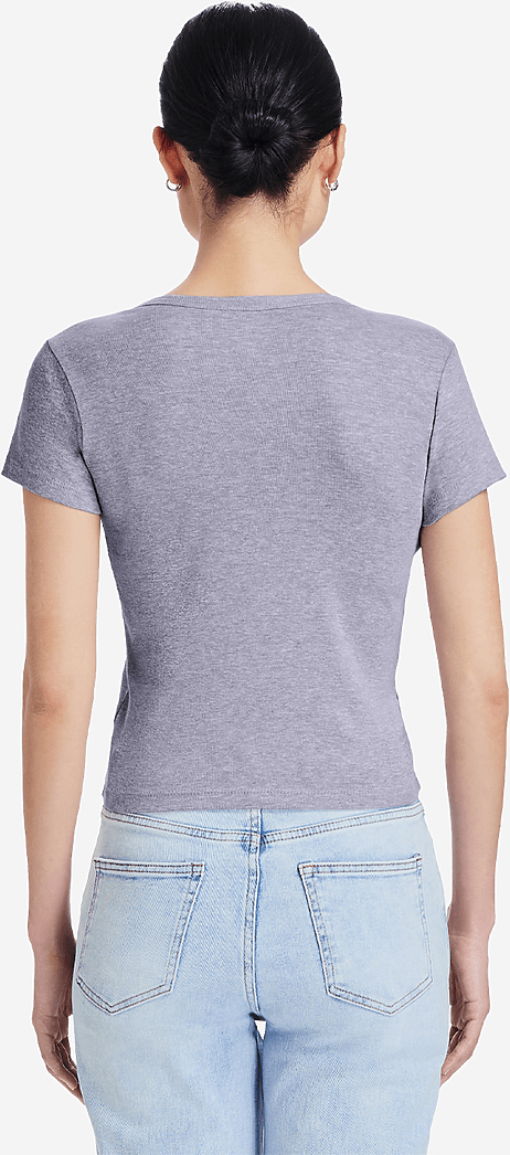 Lane Seven Ls82001 Women’s Baby Tee - Heather Grey