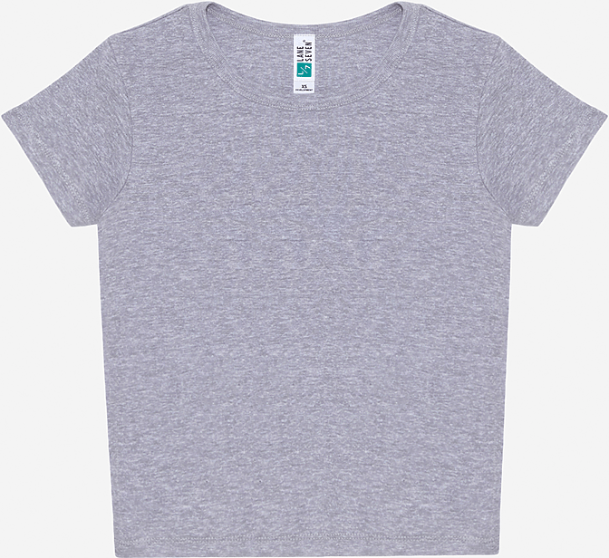 Lane Seven Ls82001 Women’s Baby Tee - Heather Grey