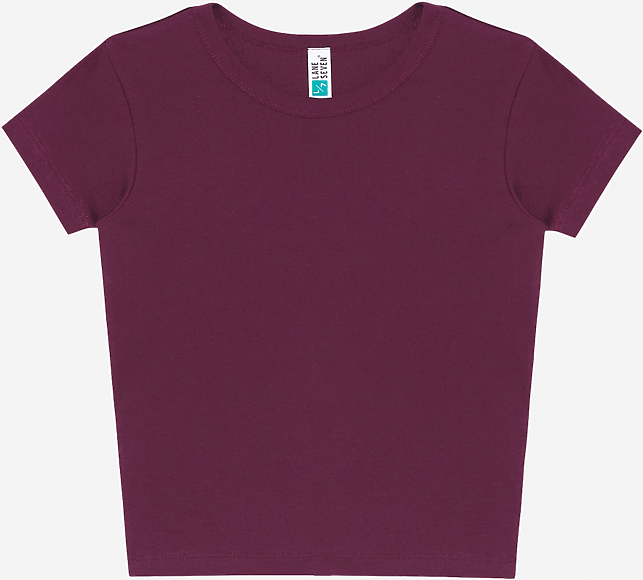 Lane Seven Ls82001 Women’s Baby Tee - Mauve Wine