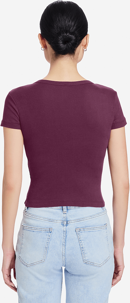 Lane Seven Ls82001 Women’s Baby Tee - Mauve Wine