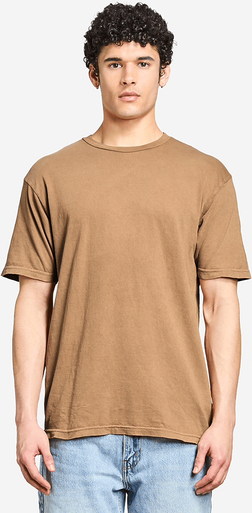 Lane Seven Lst002 Vintage Crewneck Tee - Camel - Adult Xs