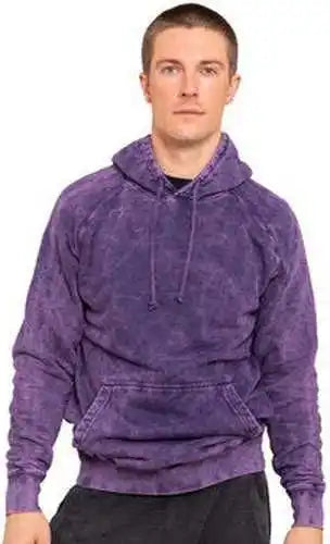 Lane Seven Lst004 Unisex Vintage Raglan Hooded Sweatshirt Cloud Purple