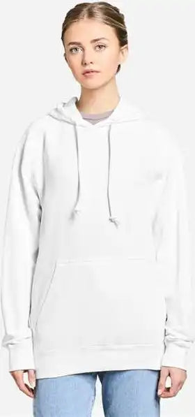 Lane Seven Lst004 Vintage Raglan Hooded Sweatshirt - White - Xs