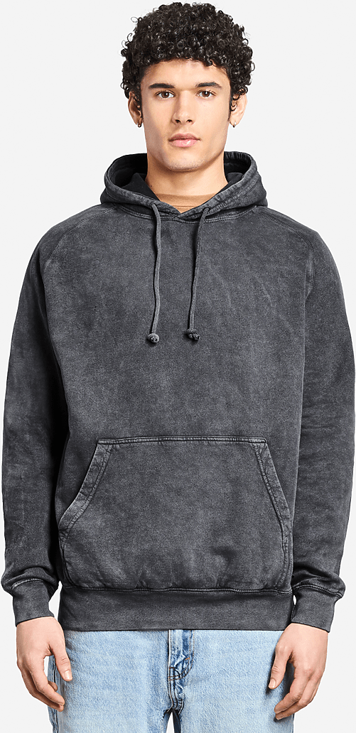 Lane Seven Lst004 Vintage Raglan Hoodie - Black - Vintage Black / Adult Xs