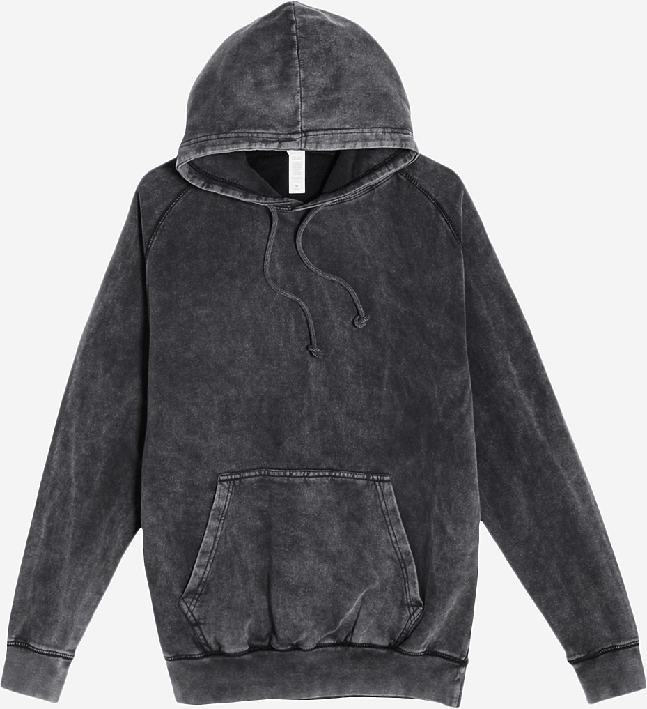 Lane Seven Lst004 Vintage Raglan Hoodie - Black