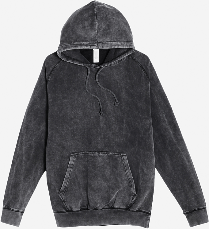 Lane Seven Lst004 Vintage Raglan Hoodie - Black