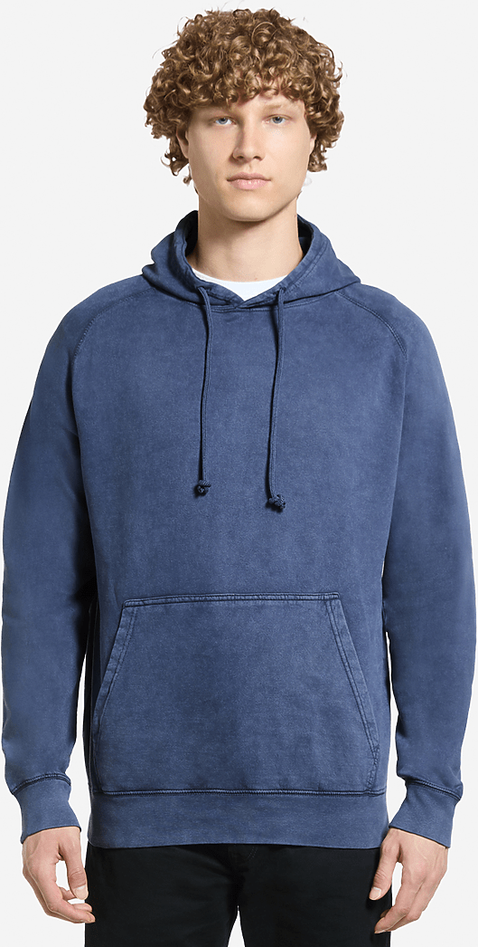 Lane Seven Lst004 Vintage Raglan Hoodie - Denim - Vintage Denim / Adult Xs
