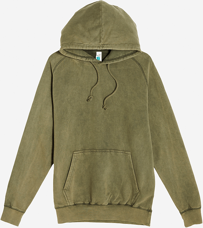 Lane Seven Lst004 Vintage Raglan Hoodie - Olive