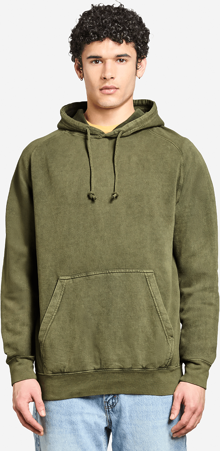 Lane Seven Lst004 Vintage Raglan Hoodie - Olive