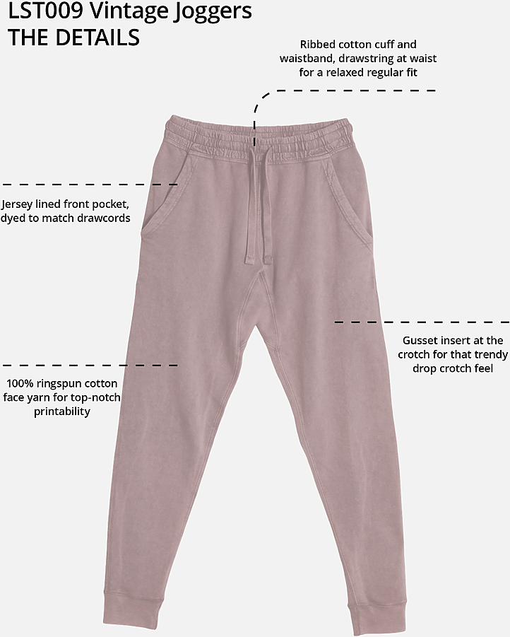 Lane Seven Lst009 Vintage Joggers - Black