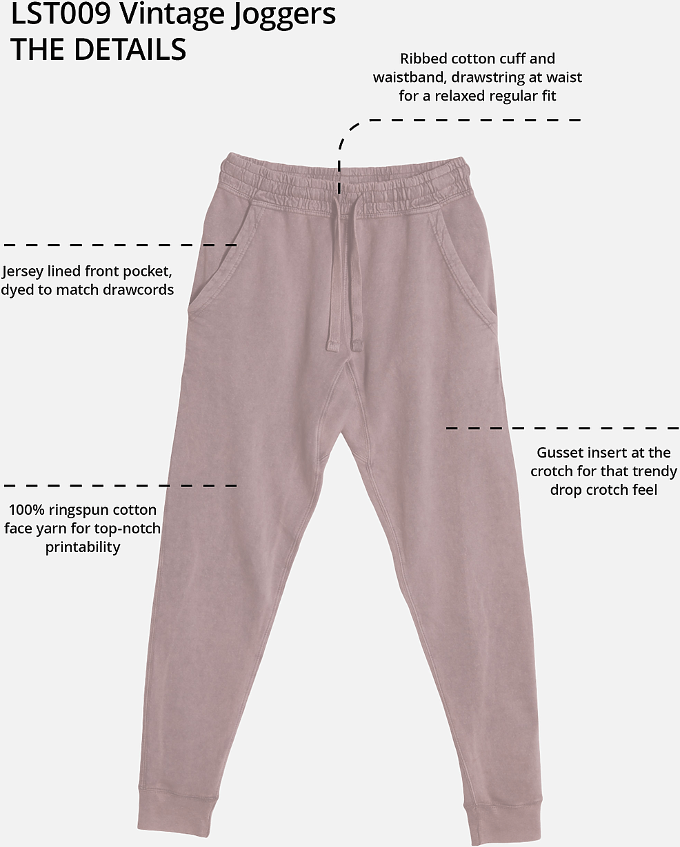 Lane Seven Lst009 Vintage Joggers - Black