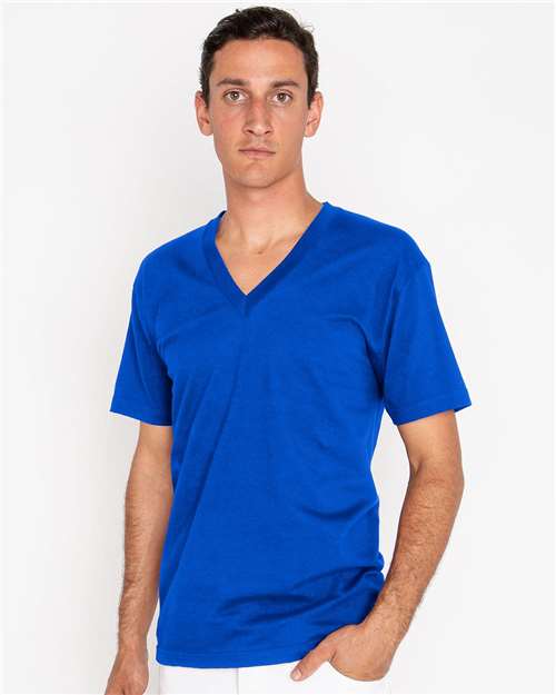 Lapis USA-Made Fine Jersey V-Neck T-Shirt - 24056