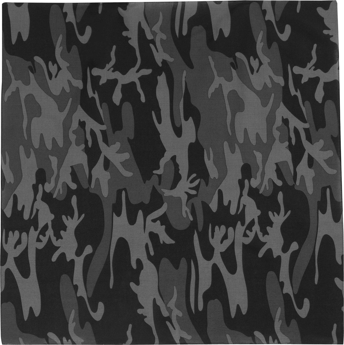 Large Camo Bandana 27 x Inch - Black