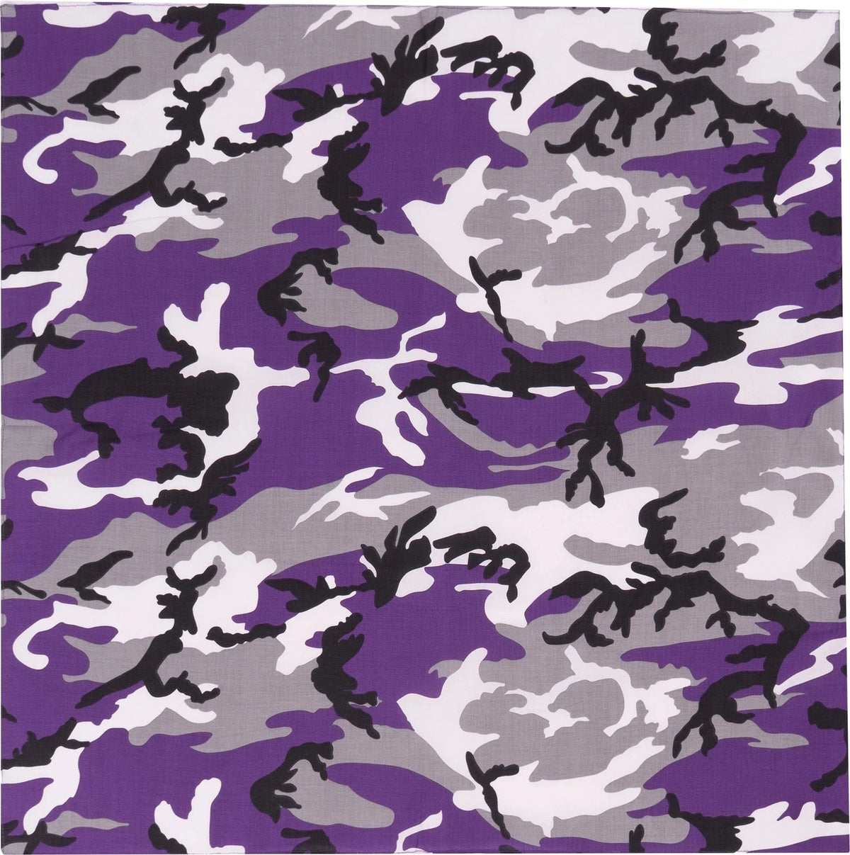 Large Camo Bandana 27 x Inch - Ultra Violet
