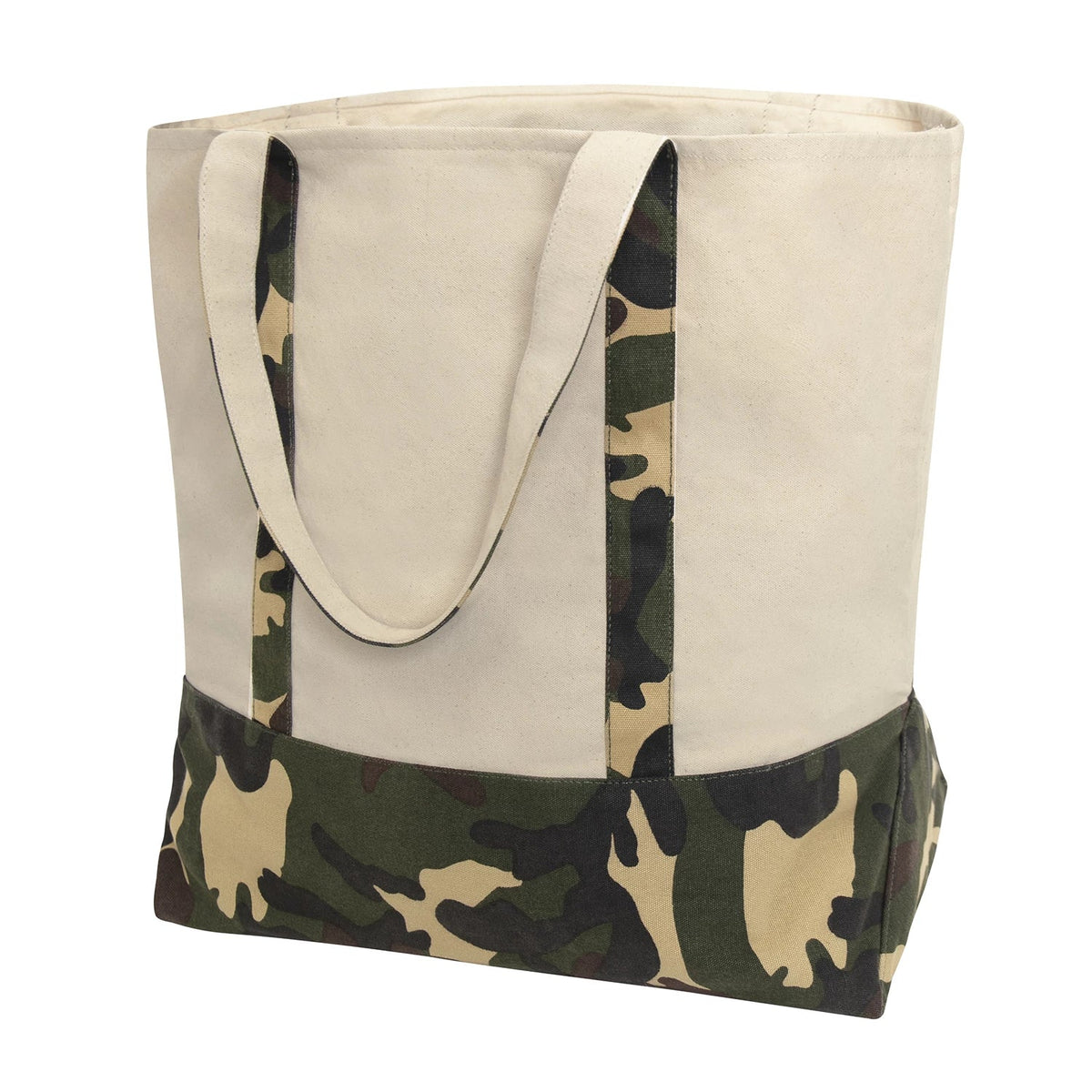 Large Camo Canvas Tote Bag