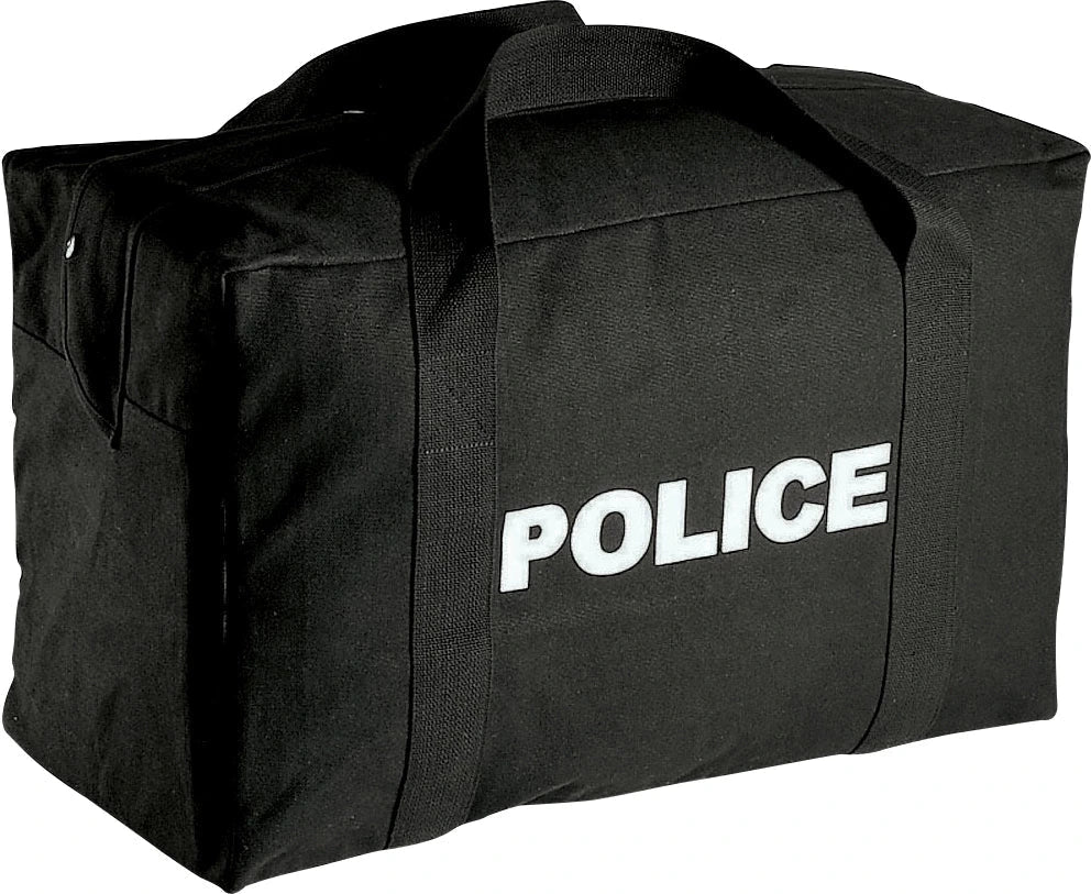 Large Canvas Police Gear Bag - Black